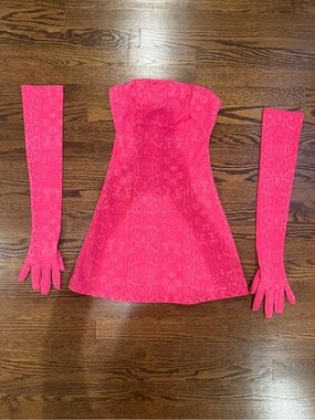 Miscreants Cupid Dress - Pink Snake Print